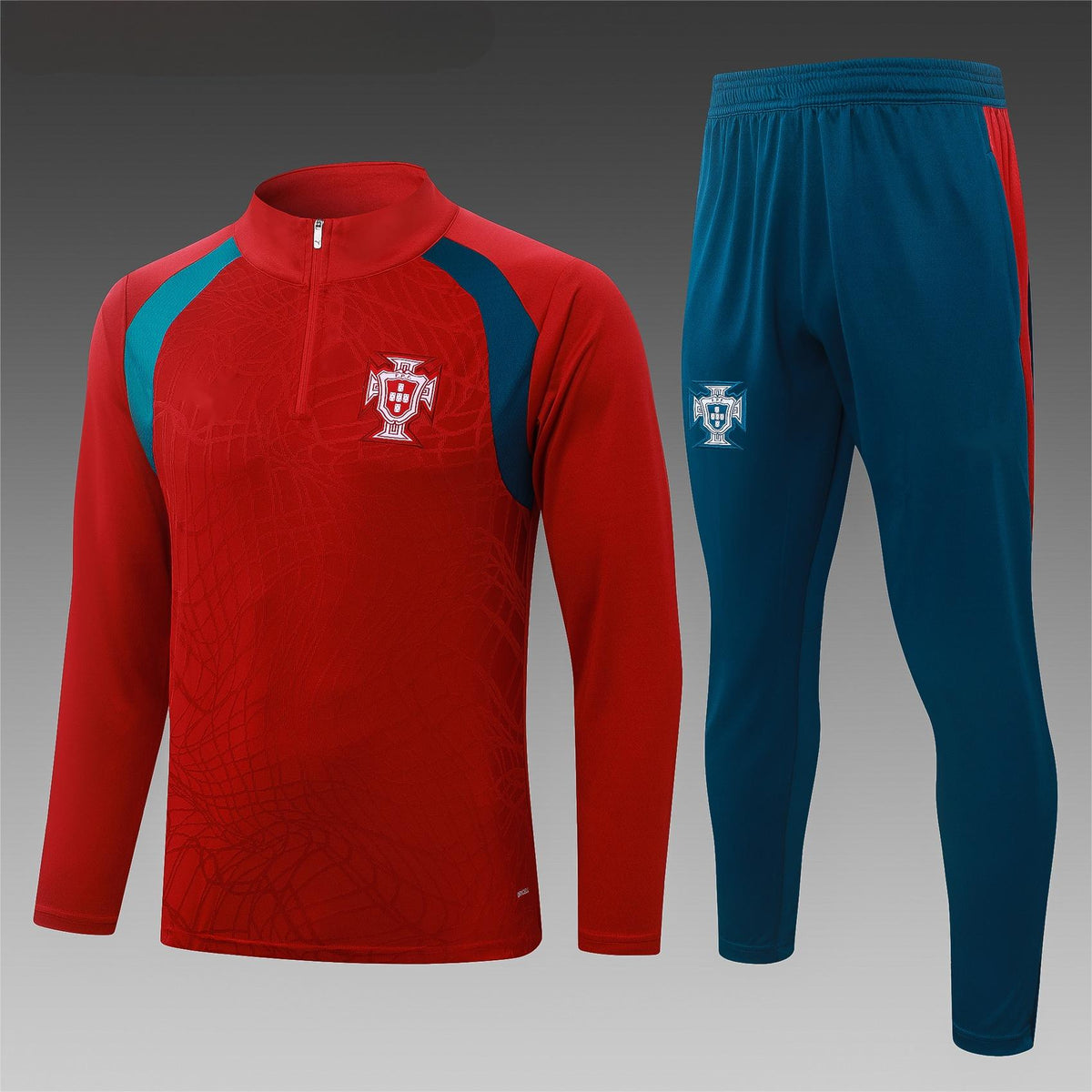 2026 Portugal Red Half Zip Training Suit Adults Or Children
