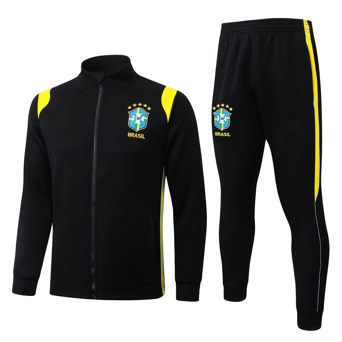 2026 Brazil Black Full Zip Training Suit Adults Or Children