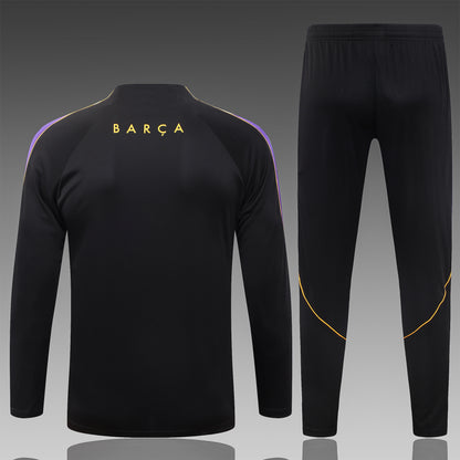 2026-27 Barcelona Black Half Zip Training Suit Adults Or Children