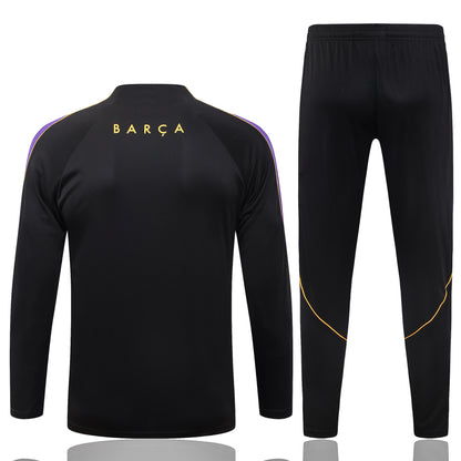 2026-27 Barcelona Black Half Zip Training Suit Adults Or Children