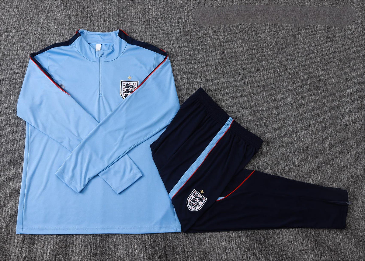 2026 England Light Blue Half Zip Training Suit Adults Or Children