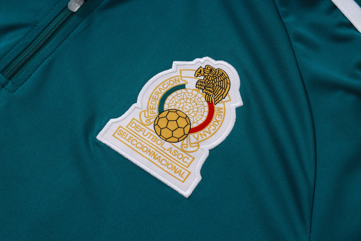2026 Mexico Dark Green Half Zip Training Suit Adults Or Children