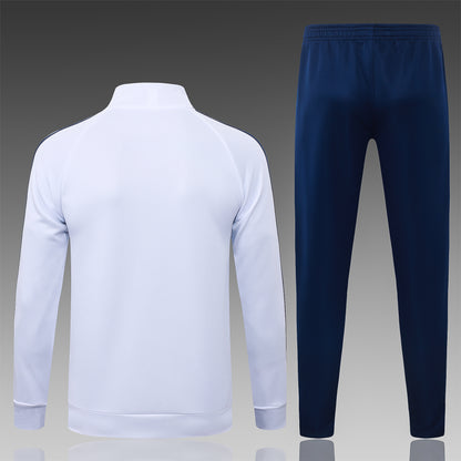 2026-27 Real Madrid White Clover Full Zip Training Suit Adults Or Children