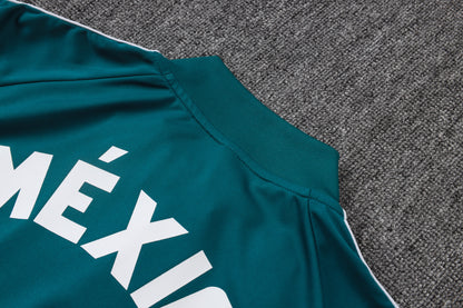 2026 Mexico Dark Green Half Zip Training Suit Adults Or Children