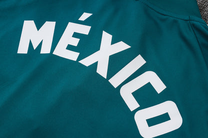 2026 Mexico Dark Green Half Zip Training Suit Adults Or Children
