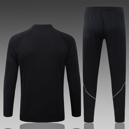 2026-27 Paris Black Half Zip Training Suit Adults Or Children