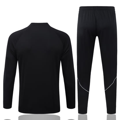 2026-27 Paris Black Half Zip Training Suit Adults Or Children