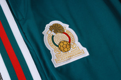 2026 Mexico Dark Green Half Zip Training Suit Adults Or Children