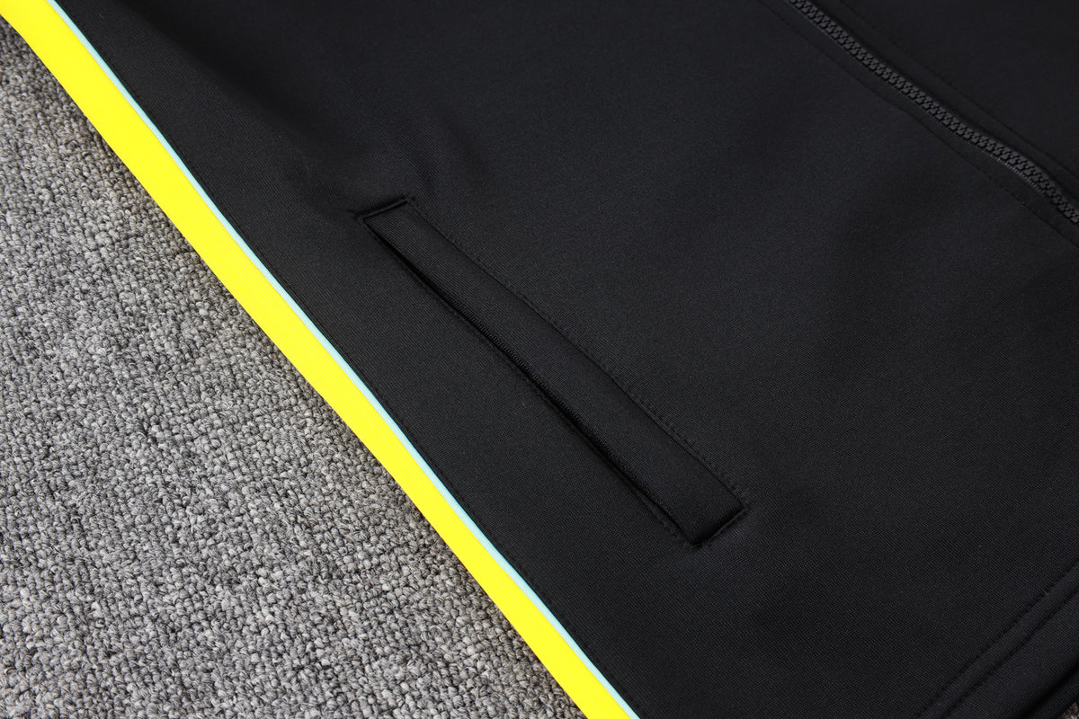 2026 Brazil Black Full Zip Training Suit Adults Or Children