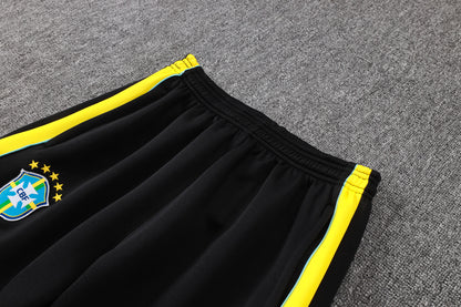 2026 Brazil Black Full Zip Training Suit Adults Or Children