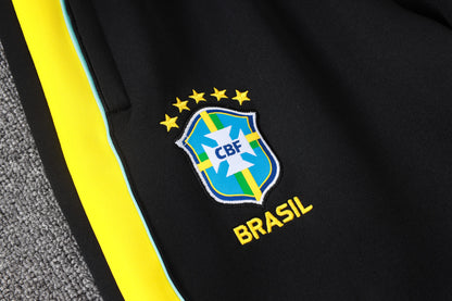 2026 Brazil Black Full Zip Training Suit Adults Or Children