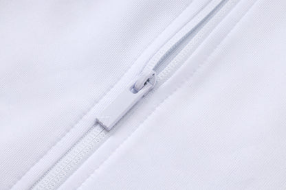 2026-27 Real Madrid White Yellow Sides Full Zip Training Suit Adults Or Children