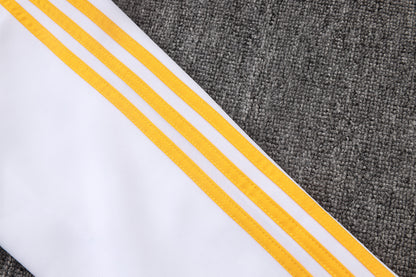 2026-27 Real Madrid White Yellow Sides Full Zip Training Suit Adults Or Children