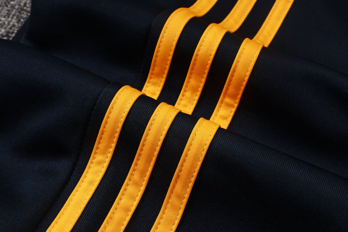 2026-27 Real Madrid White Yellow Sides Full Zip Training Suit Adults Or Children