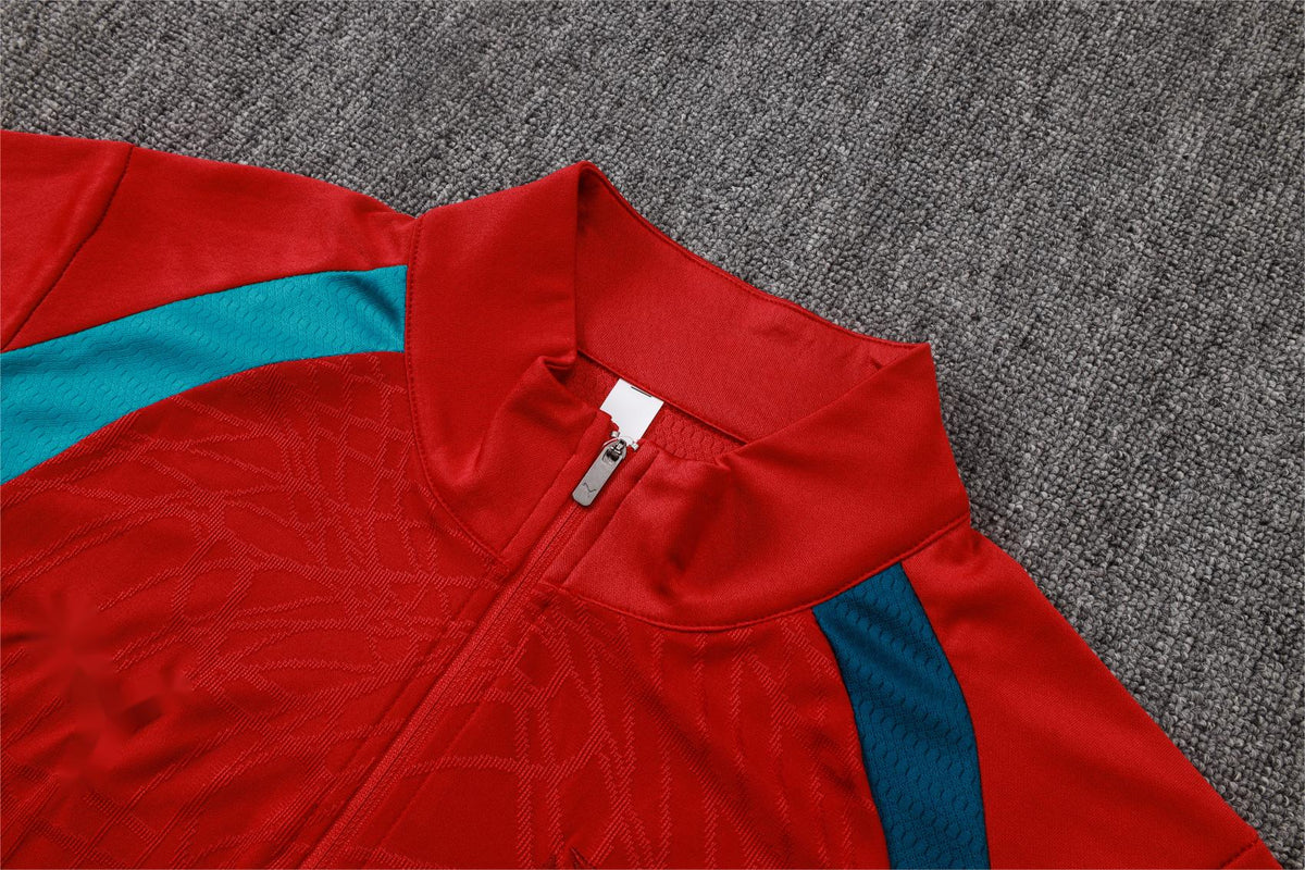 2026 Portugal Red Half Zip Training Suit Adults Or Children