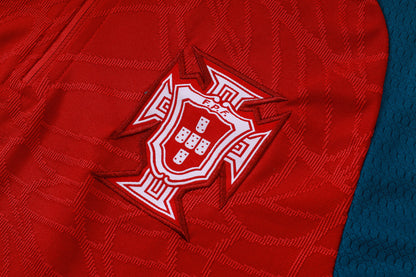 2026 Portugal Red Half Zip Training Suit Adults Or Children