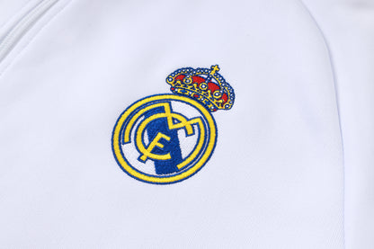 2026-27 Real Madrid White Clover Full Zip Training Suit Adults Or Children