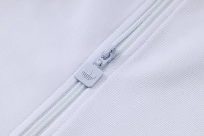 2026-27 Real Madrid White Clover Full Zip Training Suit Adults Or Children