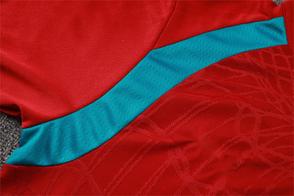 2026 Portugal Red Half Zip Training Suit Adults Or Children