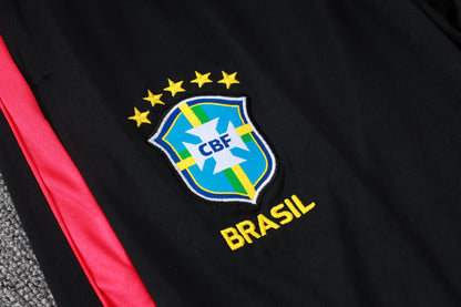 2026 Brazil Black Half Zip Training Suit Adults Or Children