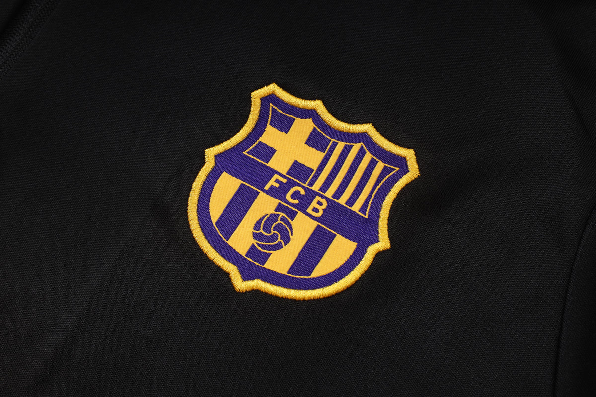 2026-27 Barcelona Black Half Zip Training Suit Adults Or Children