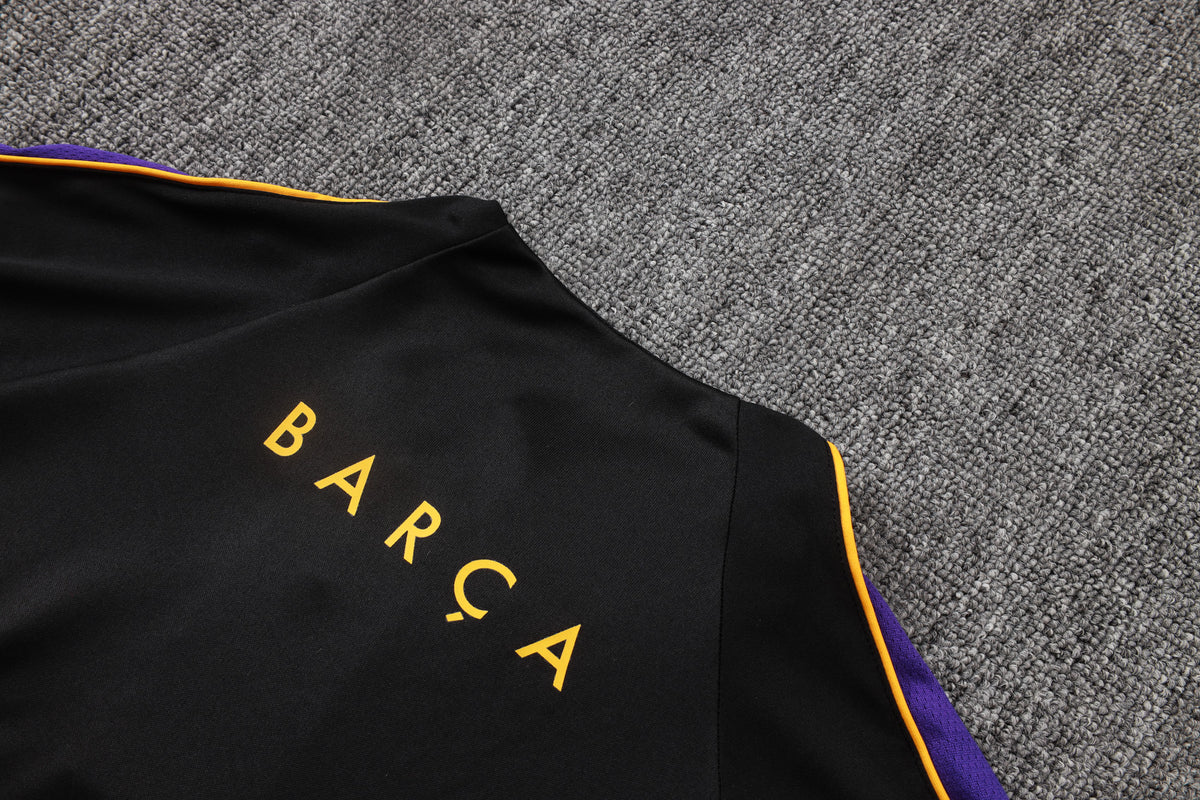 2026-27 Barcelona Black Half Zip Training Suit Adults Or Children