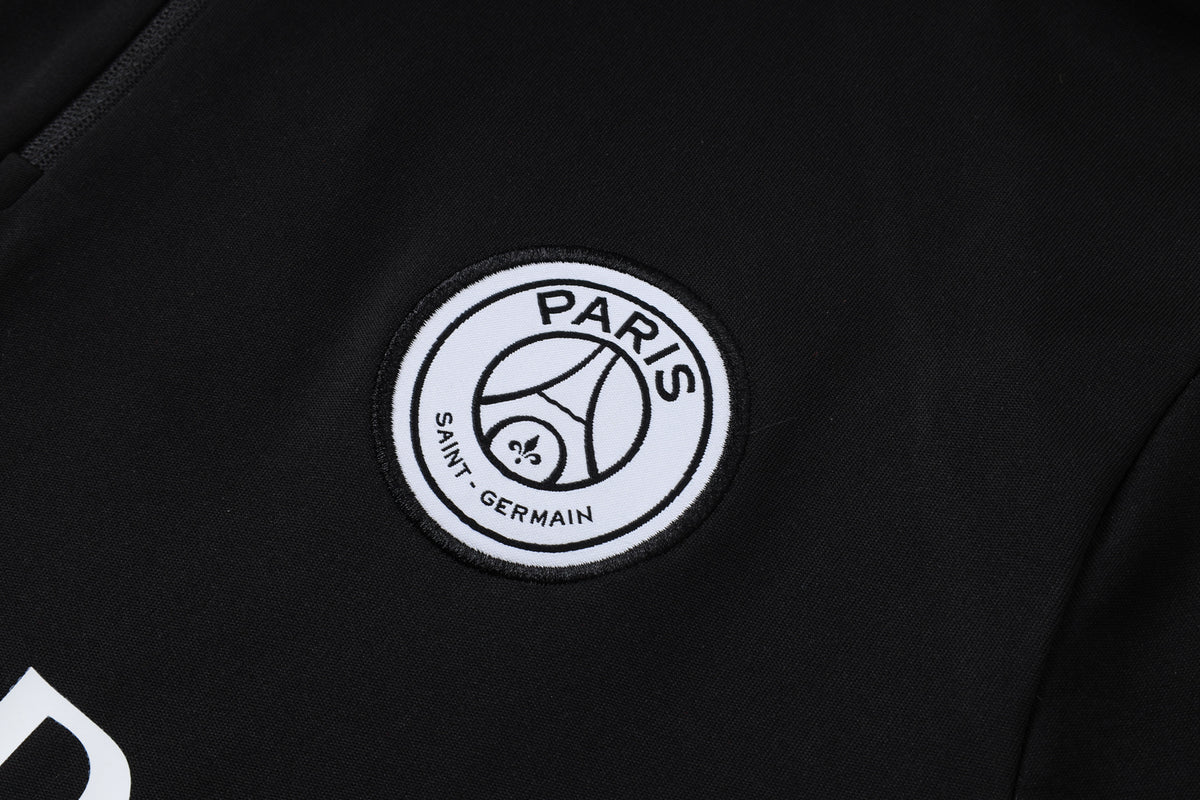 2026-27 Paris Black Half Zip Training Suit Adults Or Children