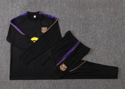 2026-27 Barcelona Black Half Zip Training Suit Adults Or Children