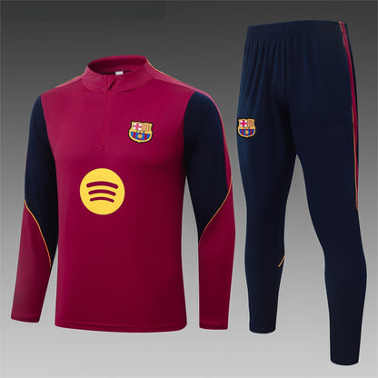 2026-27 Barcelona Jujube Half Zip Training Suit Adults Or Children