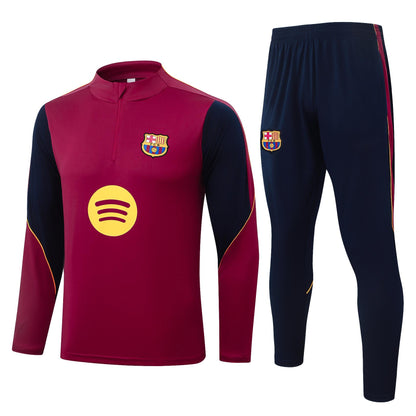 2026-27 Barcelona Jujube Half Zip Training Suit Adults Or Children