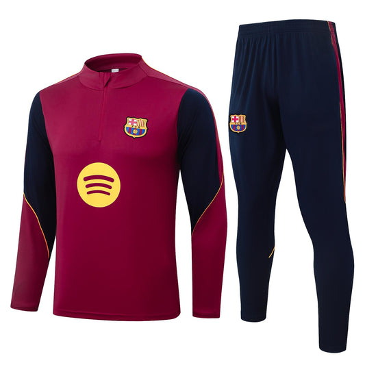 2026-27 Barcelona Jujube Half Zip Training Suit Adults Or Children