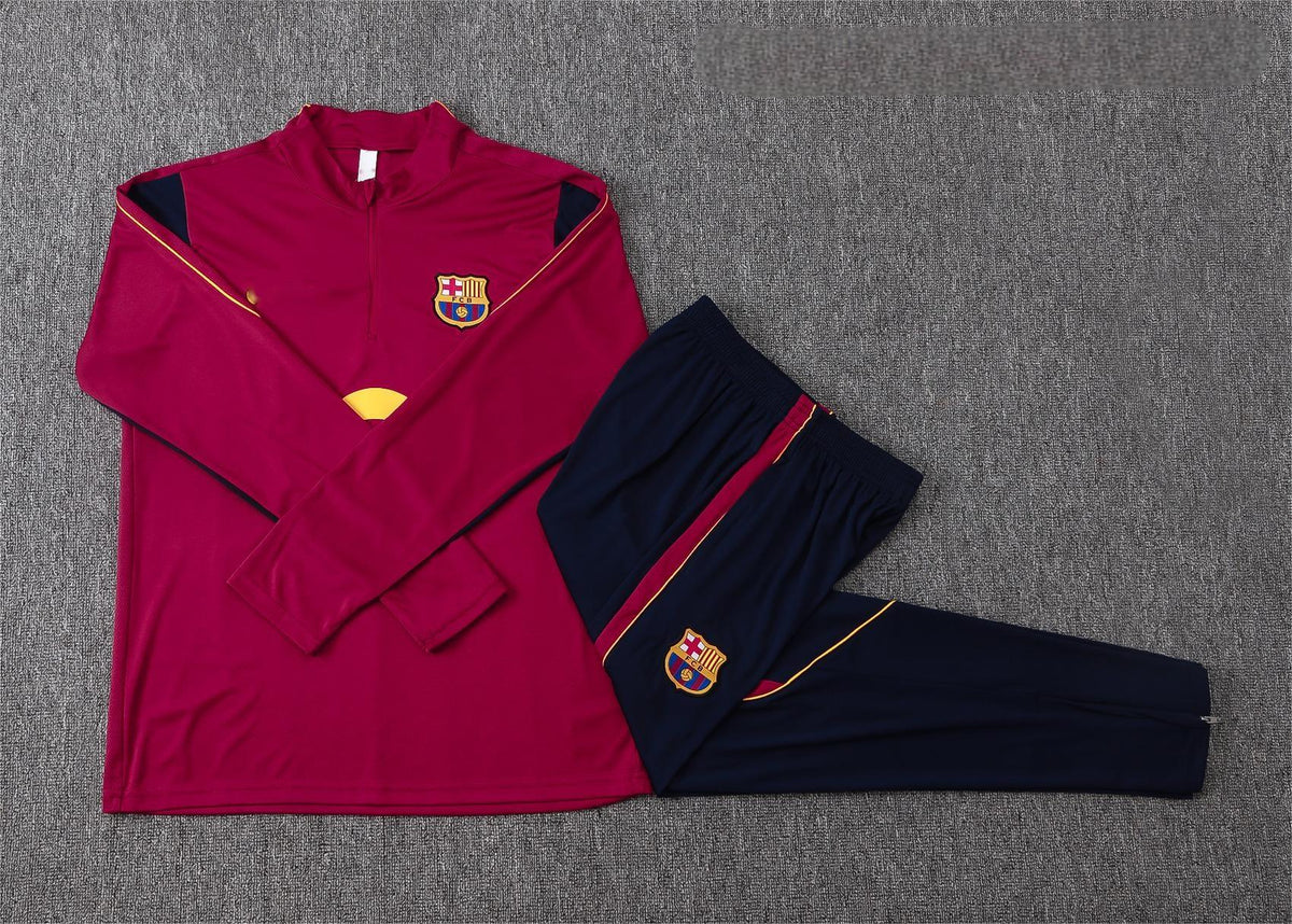 2026-27 Barcelona Jujube Half Zip Training Suit Adults Or Children