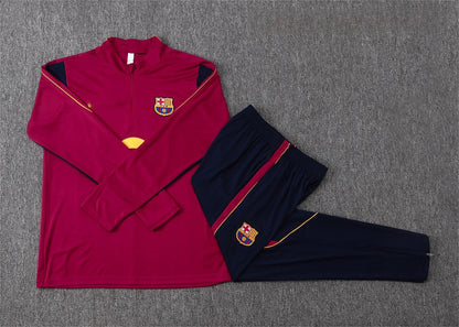 2026-27 Barcelona Jujube Half Zip Training Suit Adults Or Children