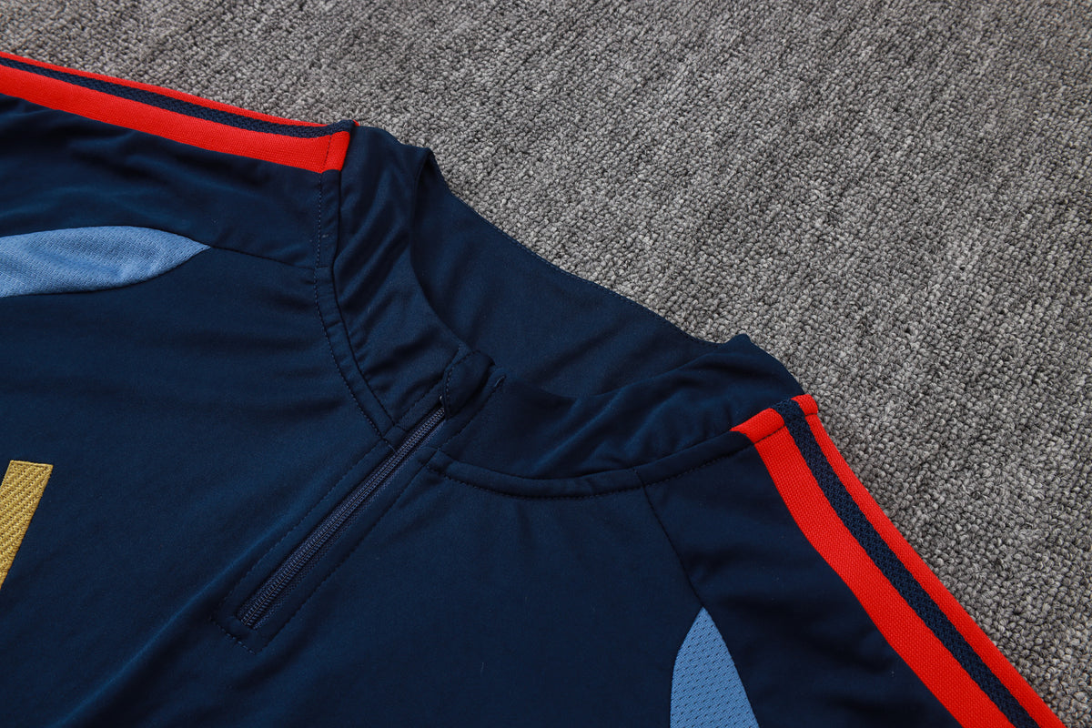 2026-27 Bayern Munich Blue Half Zip Training Suit Adults Or Children