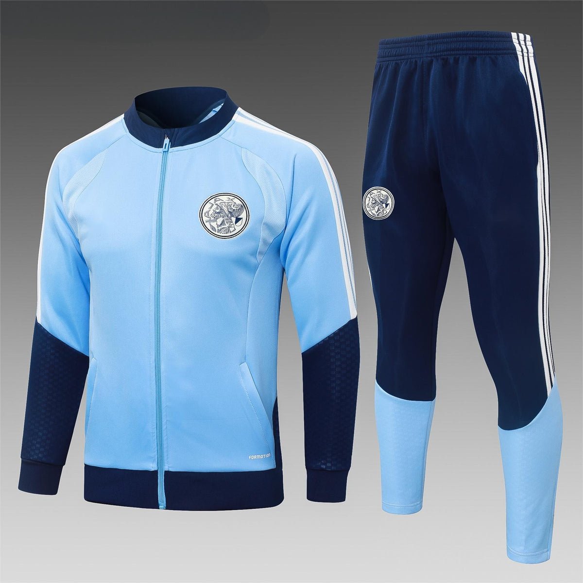 2026-27 Ajax Light Blue Full Zip Training Suit Adults Or Children