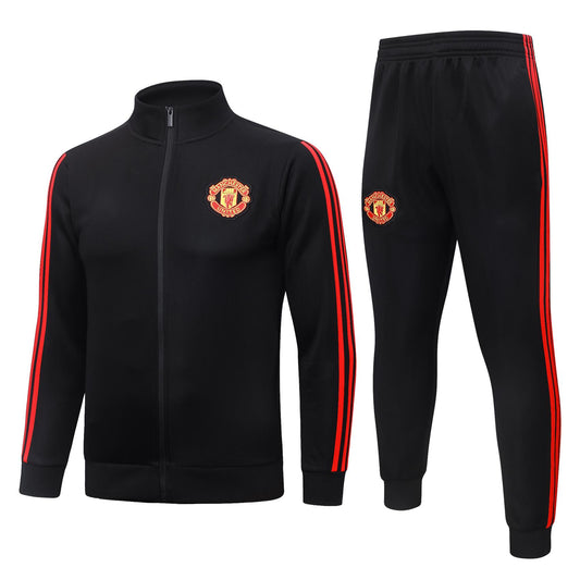 2026-27 Manchester United Black Red Sides Full Zip Training Suit Adults Or Children