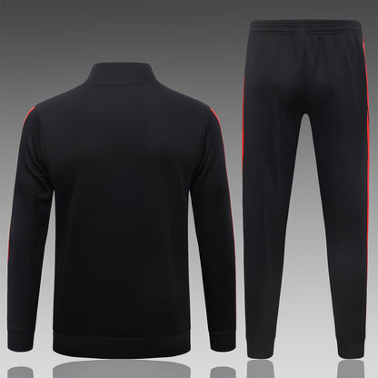 2026-27 Manchester United Black Red Sides Full Zip Training Suit Adults Or Children
