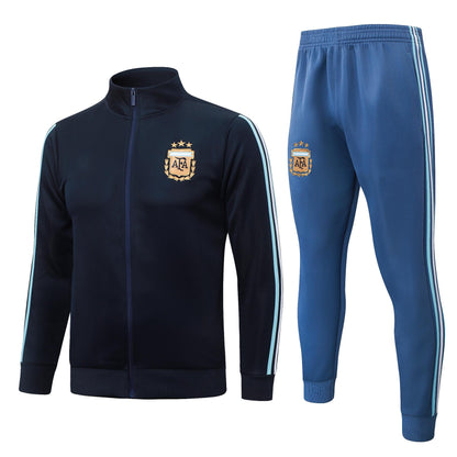 2026 Argentina Royal Blue White Sides Full Zip Training Suit Adults Or Children