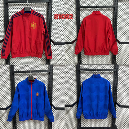2026 España Cortavientos reversible rojo y azul S-2XL