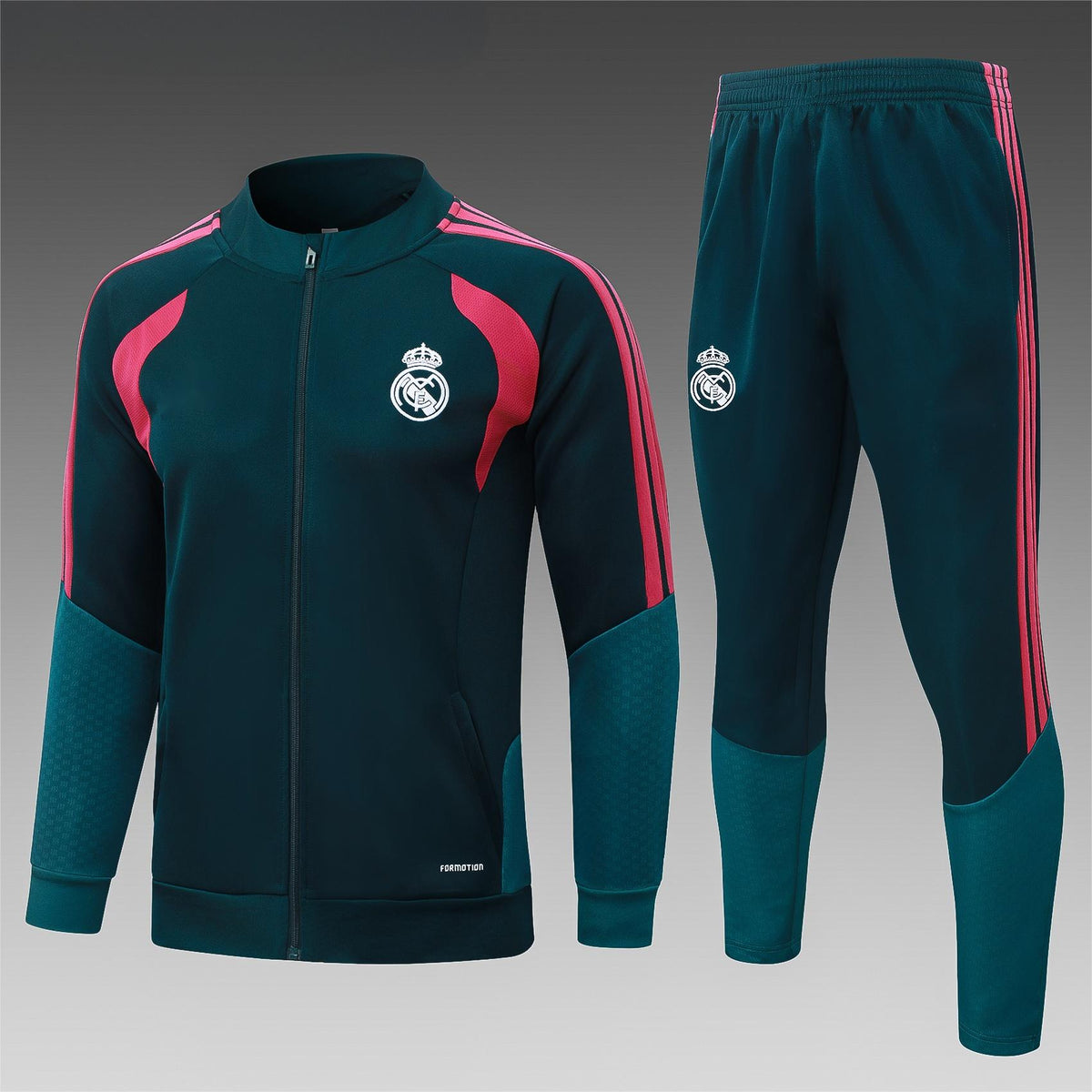 2026-27 Real Madrid Green Full Zip Training Suit Adults Or Children