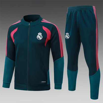 2026-27 Real Madrid Green Full Zip Training Suit Adults Or Children
