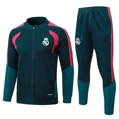 2026-27 Real Madrid Green Full Zip Training Suit Adults Or Children