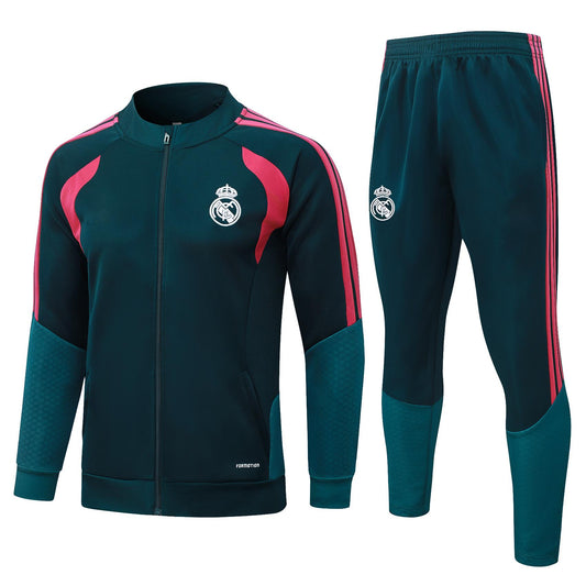 2026-27 Real Madrid Green Full Zip Training Suit Adults Or Children