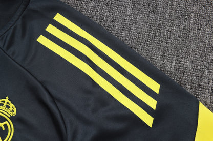 2025-26 Real Madrid Dark gray (yellow sleeves) Training Suit S-2XL