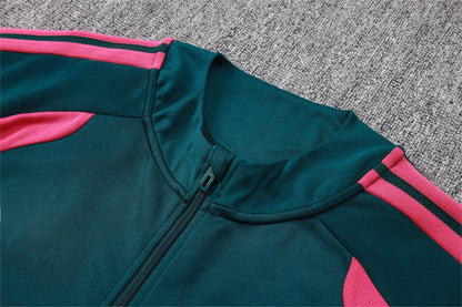 2026-27 Real Madrid Green Full Zip Training Suit Adults Or Children