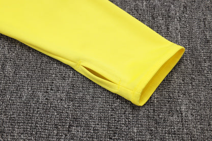 2025-26 Real Madrid Dark gray (yellow sleeves) Training Suit S-2XL