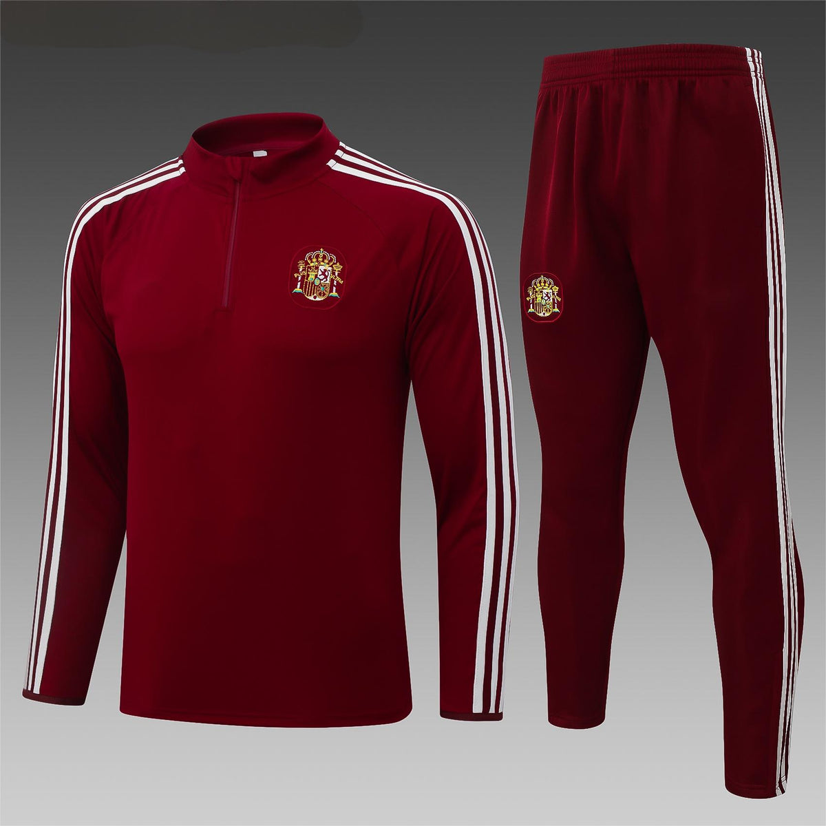 2026 Spain Jujube Half Zip Training Suit Adults Or Children