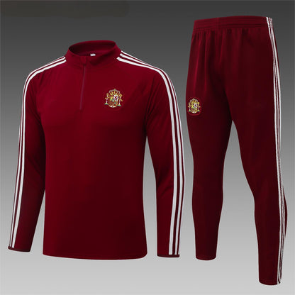 2026 Spain Jujube Half Zip Training Suit Adults Or Children