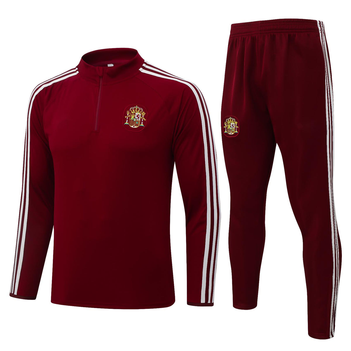 2026 Spain Jujube Half Zip Training Suit Adults Or Children