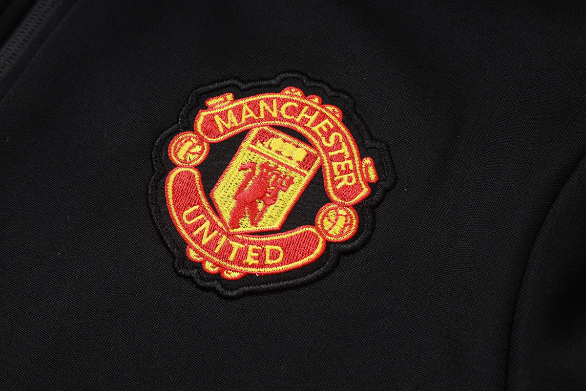 2026-27 Manchester United Black Red Sides Full Zip Training Suit Adults Or Children